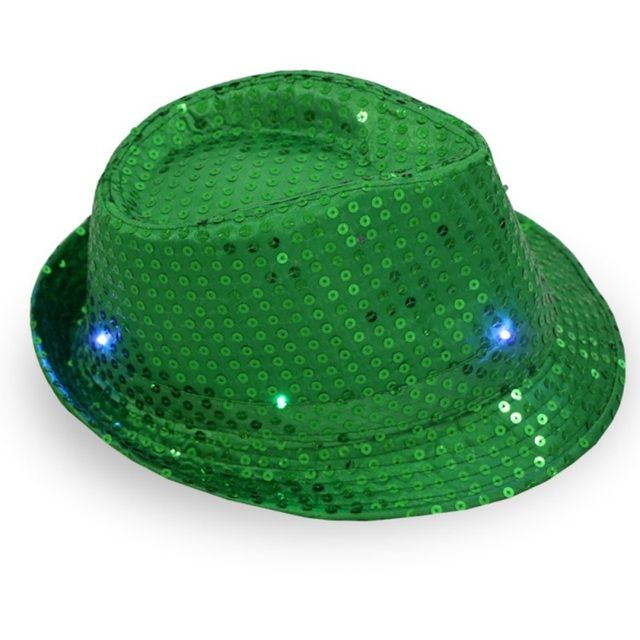 Party Hats Space Cowgirl LED Hat Flashing Light Up Sequin Cowboy Hats Luminous Caps Halloween Costume LBB158303149549