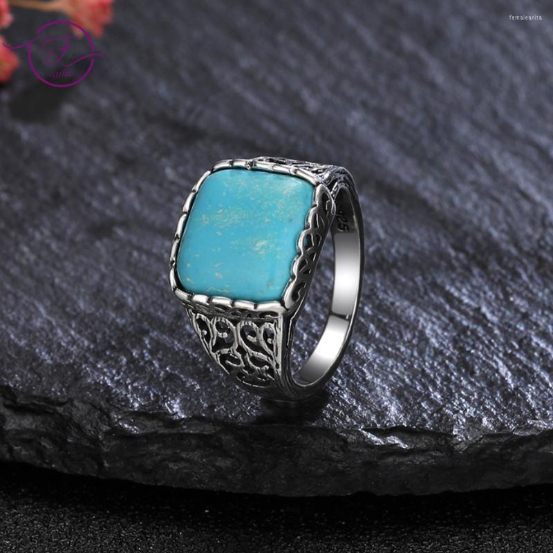 Cluster Rings Square Natural 12 12mm Turquoise Ring 925 Sterling Silver For Women Retro Finger Wholesale Fine Jewelry Gift
Cluster Rings Square Natural 12 12mm Turquoise Ring 925 Sterling Silver For Women Retro Finger Wholesale Fine Jewelry Gift