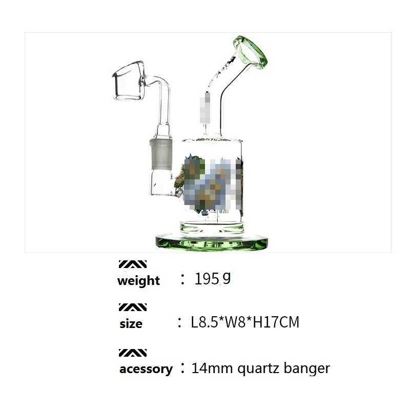 Hookahs 6.7inch Decal Mini Glass Bong With 14mm Male Quartz Banger Cartoon Inline Perc Dab rig small bongs for Smoking
Hookahs 6.7inch Decal Mini Glass Bong With 14mm Male Quartz Banger Cartoon Inline Perc Dab rig small bongs for Smoking