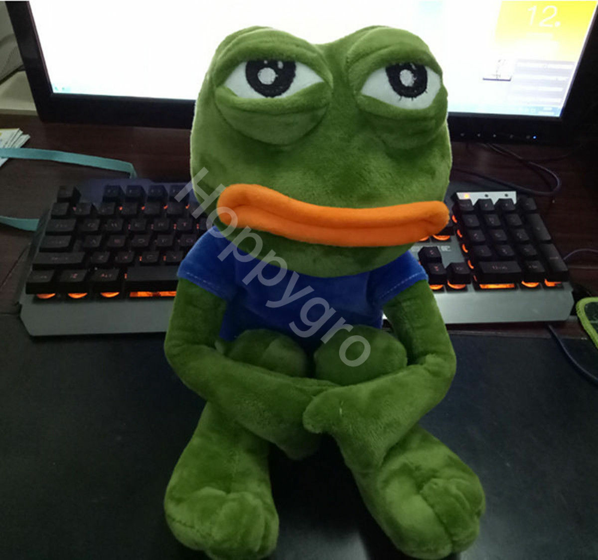 Plush Dolls 45cm Sad Frog Toy Soft Stuffed Pillow Magic Expression Pepe The Animal Doll Birthday GIfts For Kids 220924