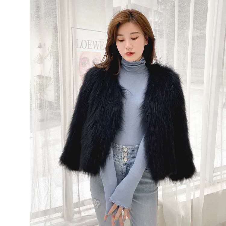 Women's Fur Faux Fur Winter Warm Furry Faux Fur Coat Women Fashion Solid O Neck Slim Thick Plush Jacket Female Long Sleeve White Short Overcoat 2