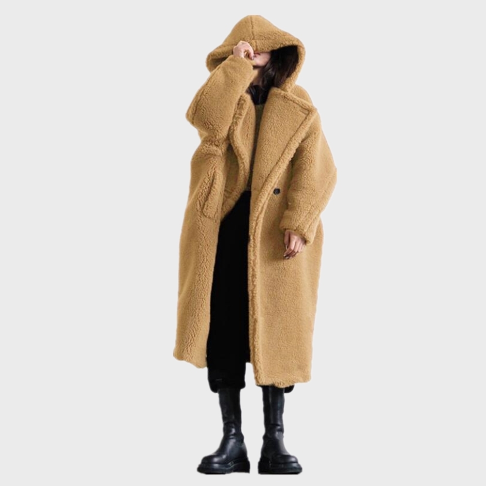Womens Fur Faux Women Winter Parka 5XL Size Long Sleeve Loose Coat Jacket Thick Mink With Hooded Warm Overcoat 220927