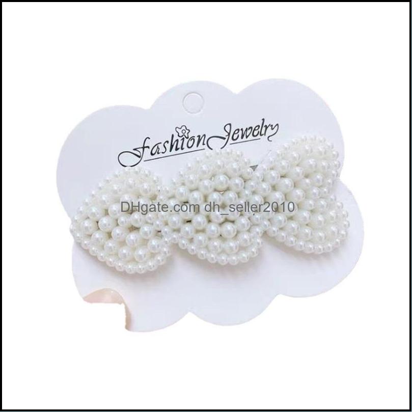 Hair Clips Barrettes Girl Pearl Hair Clips Ins Simplicity Top Clamp Bb Hairpin Fashion Jewelry For Women Independent Packing Leaf 0 Dhl7I