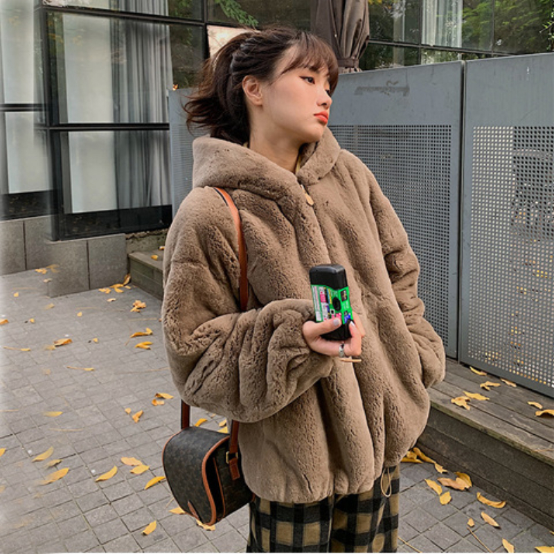 Womens Fur Faux Winter Coat Jacket s for s Fu Streetwear 220927