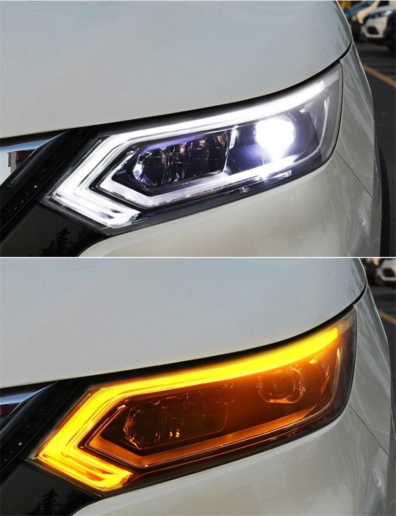 Auto Headlight Assembly For Qashqai 20 19-2022 LED Frontlight High Beam Daytime Running Lights Turn Signal Accessories