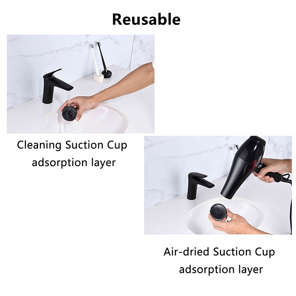 Other Faucets Showers Accs Vacuum Suction Cup Bidet Sprayer Bracket No punch Shower Head Holder Removable Wall Mount ABS Bathroom Accessories Black 22