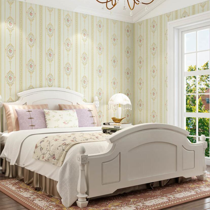 Wallpapers Vintage European Mirror Flower Wallpaper 3d Beautiful Floral Living Room Kids Bedroom Decor Striped Wall Paper EZ218 220927