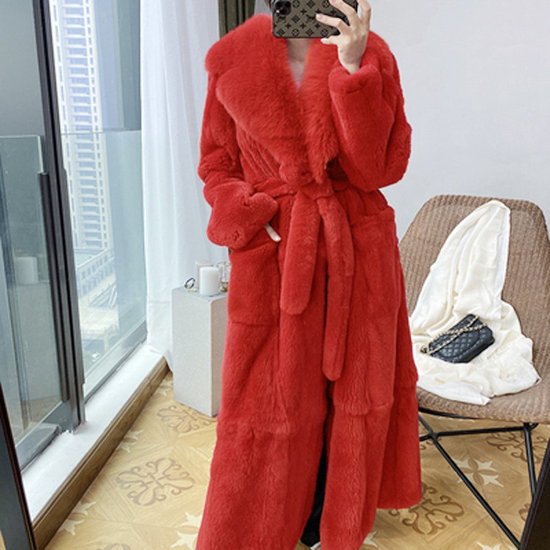 Women's Fur Faux Parka Women Coats Winter Outwear Thick Warm Long Jacket Female Temperament Slim Overcoat 220927