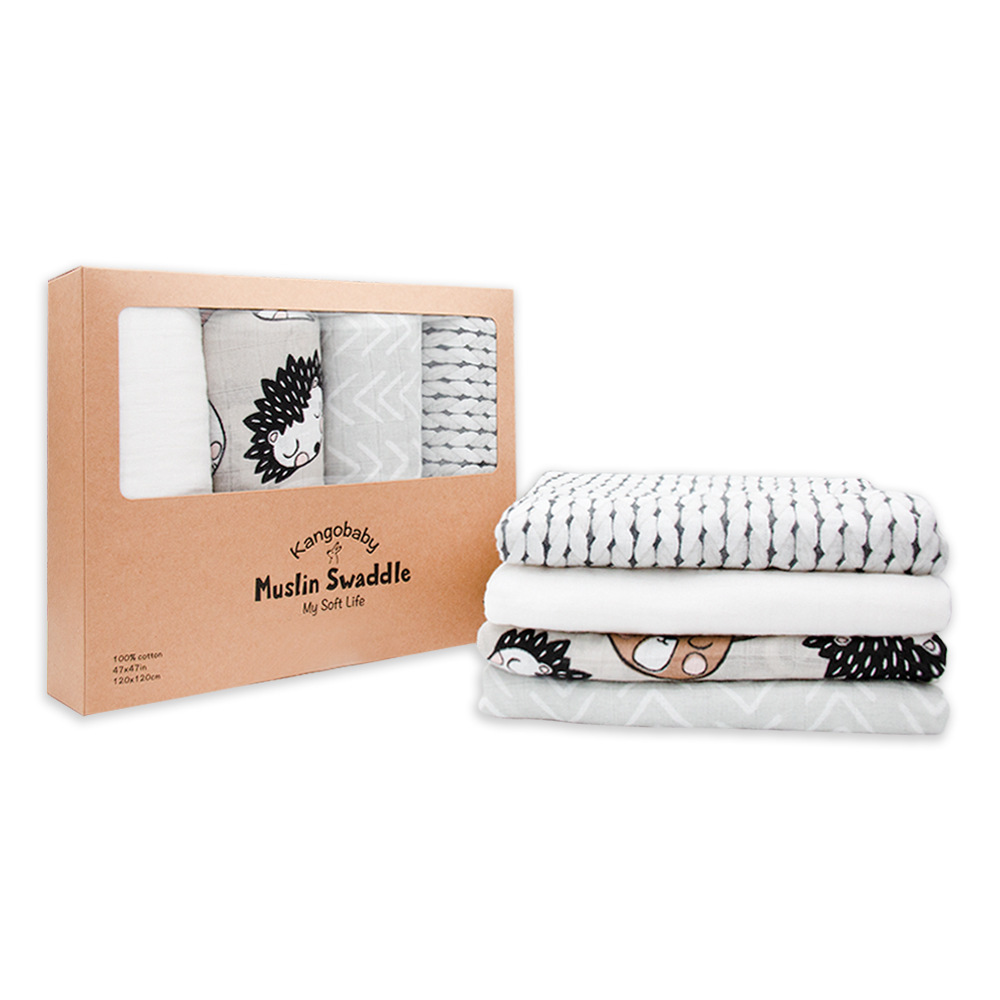 Blankets Swaddling Bamboo Cotton Muslin Swaddle Blankets born 4Pack Soft Baby Receiving Blanket Infant Kids Wrap Sleeping Quilt Bed Cover 220927