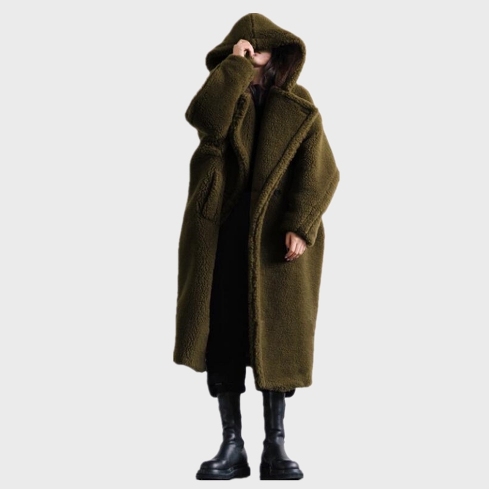 Womens Fur Faux Women Winter Parka 5XL Size Long Sleeve Loose Coat Jacket Thick Mink With Hooded Warm Overcoat 220927