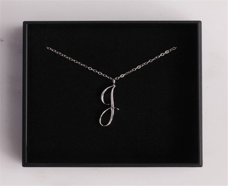 30PCS Cursive Initial Alphabet Capital Letter Necklace Stainless Steel Swirl English A J N R Luxury Name Word Text Character Pendant Chain Necklaces w