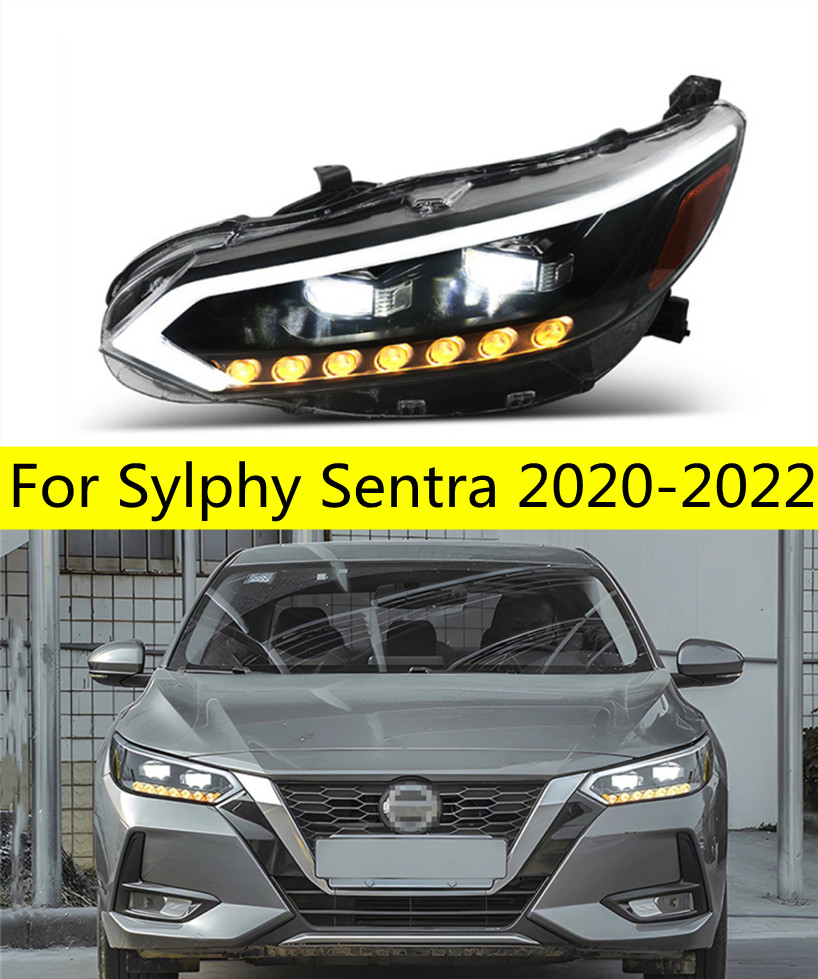 Car Frontlight For Sylphy 20 20-2022 Sentra LED Auto Headlights Assembly Upgrade Projector Lens Dynamic Lamp Tools Accessories Kit