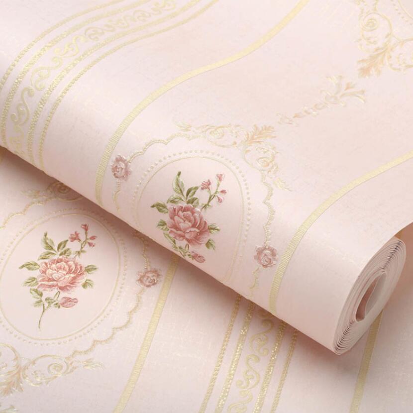 Wallpapers Vintage European Mirror Flower Wallpaper 3d Beautiful Floral Living Room Kids Bedroom Decor Striped Wall Paper EZ218 220927