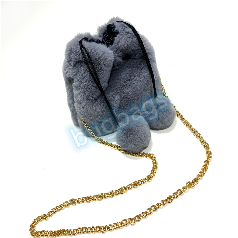 Plush Shoulder Bags Drawstring Vintage Leopard Bucket Bag Simple Crossbody Shopping Wallet Card Holder