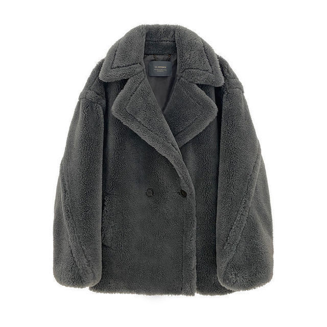 Womens Fur Faux Winter Warm Teddy Bear Coat Thick Long Turn Down Collar Casaco Feminino 220927