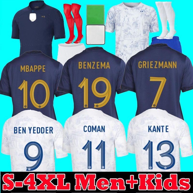 S-4XL French MBAPPE BENZEMA Soccer jerseys 2022 GRIEZMANN POGBA GIROUD TCHOUAMENI KANTE home away 22 23 Francia Football shirts men kids kit, 2022 away
S-4XL French MBAPPE BENZEMA Soccer jerseys 2022 GRIEZMANN POGBA GIROUD TCHOUAMENI KANTE home away 22 23 Francia Football shirts men kids kit, 2022 away