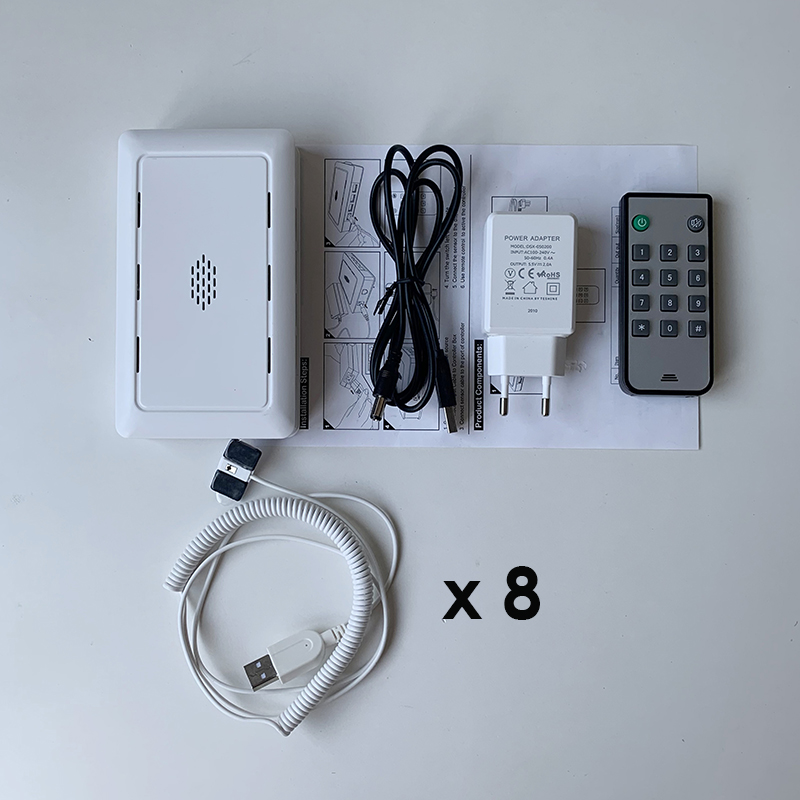 8 Ports Security Burglar Alarm System PC Macbook Laptop Anti-Theft Host Notebook Computer Secure Display Box For Retail Shop