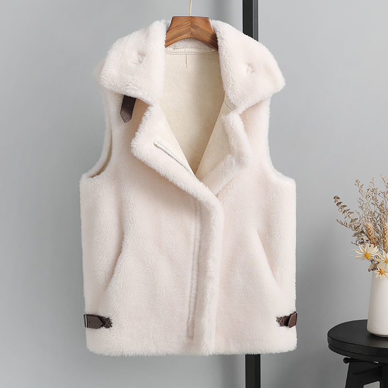 Womens Fur Faux Fur Women Autumn Winter Fashion Faux Fur Vest Female Elegant Casual Warm Outwear Ladies Coat Sleeveless Waistcoat Gilet C267 220927