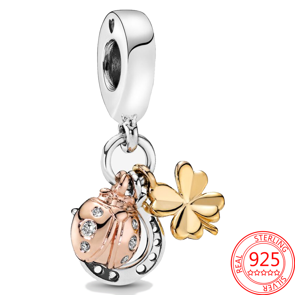 The Newly Popular 100 925 Sterling Silver Garden Series Of Lucky Four Leaf Pendant Charm Is Suitable For Ms Bracelet Fashion Jewelry