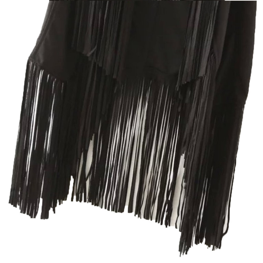 Women's Vests JAYCOSIN Coat Autumn Winter Fashion Suede Ethnic Tassels Fringed Cardigan Female Sleeveless Jackets 220928