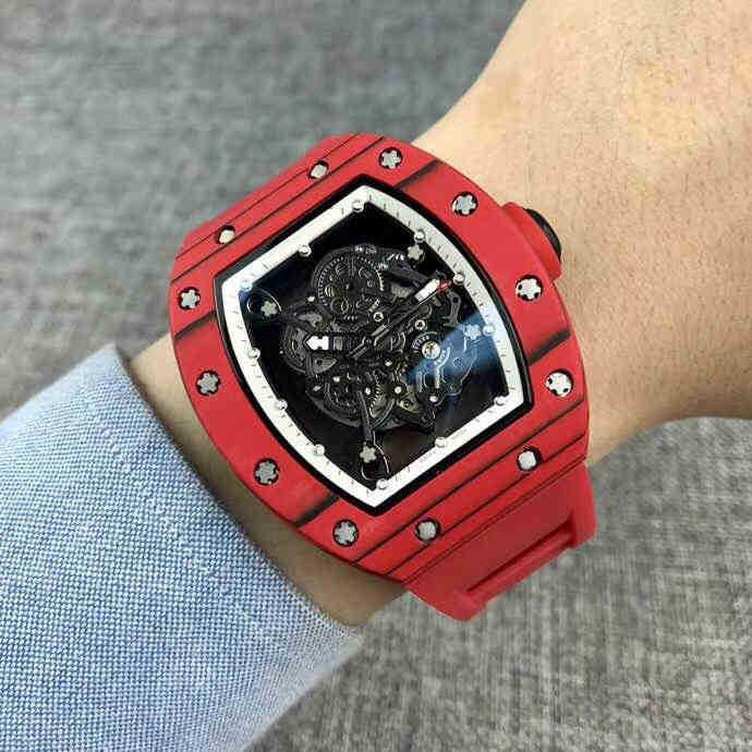 watches wristwatch Luxury richa milles designer Chao red carbon fiber men's fully automatic mechanical watch hollowed out personalized tape, Same price
watches wristwatch Luxury richa milles designer Chao red carbon fiber men's fully automatic mechanical watch hollowed out personalized tape, Same price