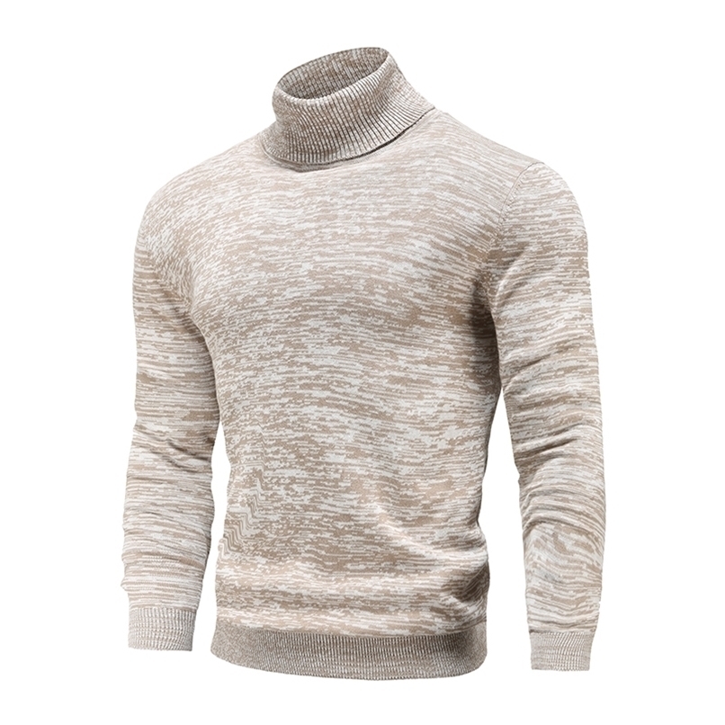 Men's Sweaters Winter Men's Turtleneck Sweaters Cotton Slim Knitted Pullovers Men Solid Color Casual Sweaters Male Autumn Knitwear 220928