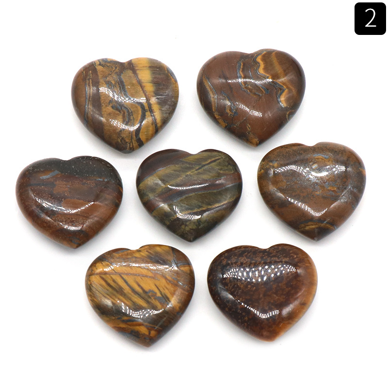 Natural Stone Carved 20mm Heart Decoration Rose Quartz Healing Crystal Gift Room Ornament Jewelry Accessories