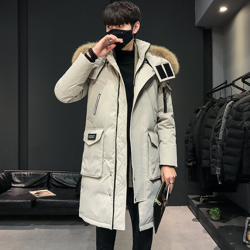 Men's Down Parkas Winter Male Casual Long Parka Overcoat Outdoor Multi-pocket Warm Thick Men White Duck Jacket Hooded Puffer Jackets Coat 220928