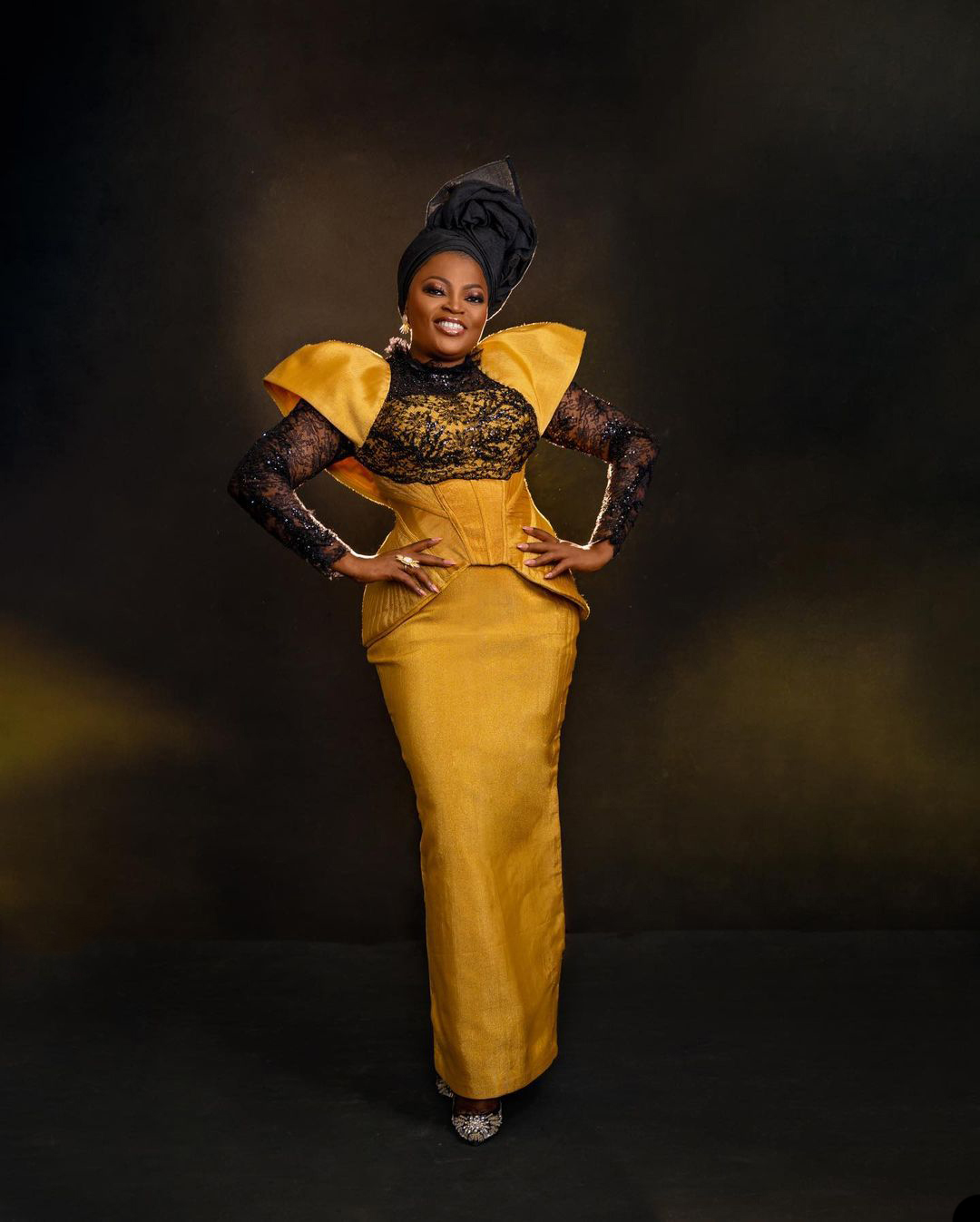 Gold Lace Mother Of The Bride Dresses Ankle Length Full Sleeve Fashion Designed Arabic Evening Gown 2 Pieces Set Plus Size