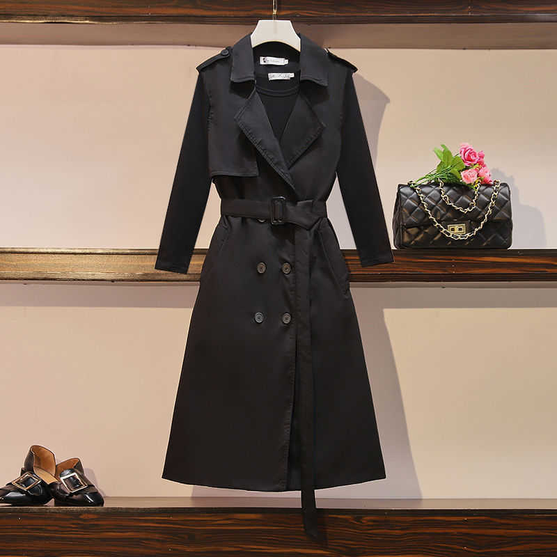 Trench Coats Woman Autumn Sleeveless Vest Trench Female Casual Long Overcoat Ladies Double Breasted Fashion Coat Trench A48 Y2209