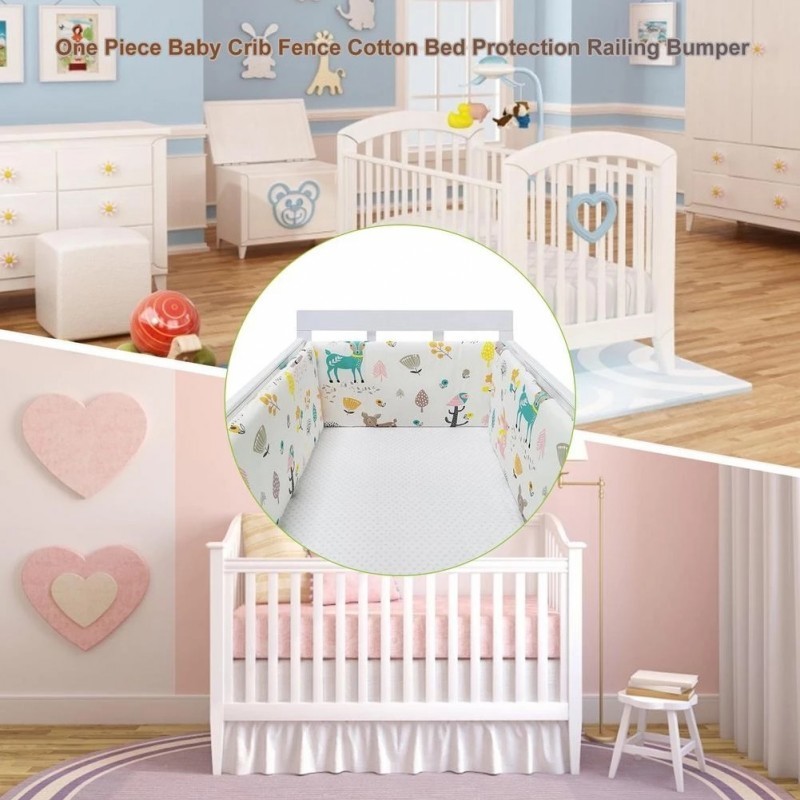 Bed Rails Baby Crib Bumper Set born Polka Dot Cotton Printed Cot Bumpers in Infant Protector For Boy Girl 200x30cm 220928
