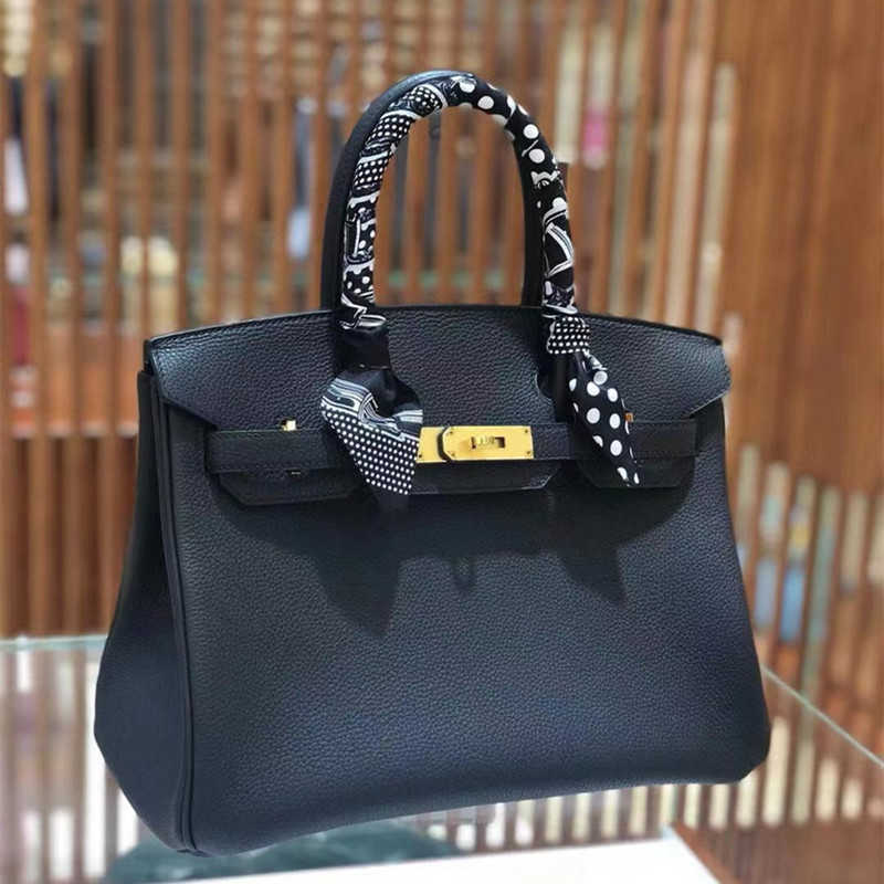Designers Handbags Birkin Designer Bags High End Fully Hand Sewn Bag 30 French Togo Calfskin Black Leather Handbag Female Large Capacity Ayw Classical Larger, 25cm
Designers Handbags Birkin Designer Bags High End Fully Hand Sewn Bag 30 French Togo Calfskin Black Leather Handbag Female Large Capacity Ayw Classical Larger, 25cm