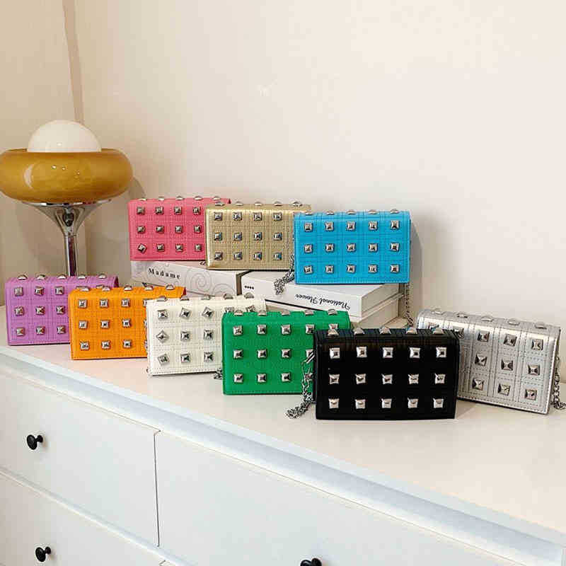 HBP Rivet Evening Bag Women Small Square Tofu Bag Shoulder Bags Cross Women's handBags 220819