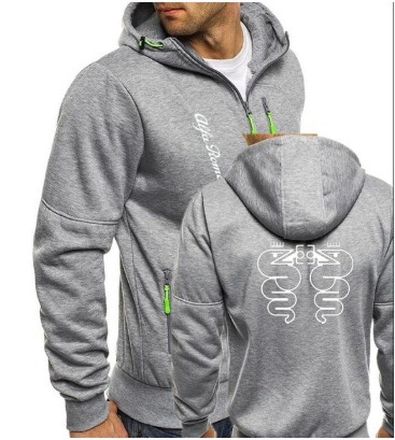 Mens Jackets Men Wear alfa romeo Printed Hoodie MenS Drawstring Leisure Slim Jacket Cardigan tracksuit Coat Sweatshirts 220928