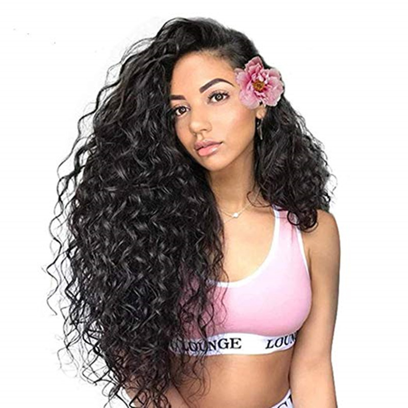 Transparent HD water wave 360 lace frontal wig 150% Density Human Hairs Wigs for Women pre plucked natural hair Font curly