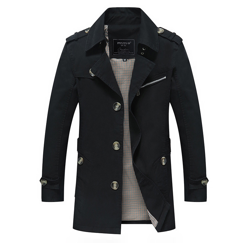Men's Wool Blends Autumn/Winter Korean Men's Long Business Jacket Men Windbreaker Jackets Casual Trench Coat Male 5 Colors S-5XL JK5793 2209