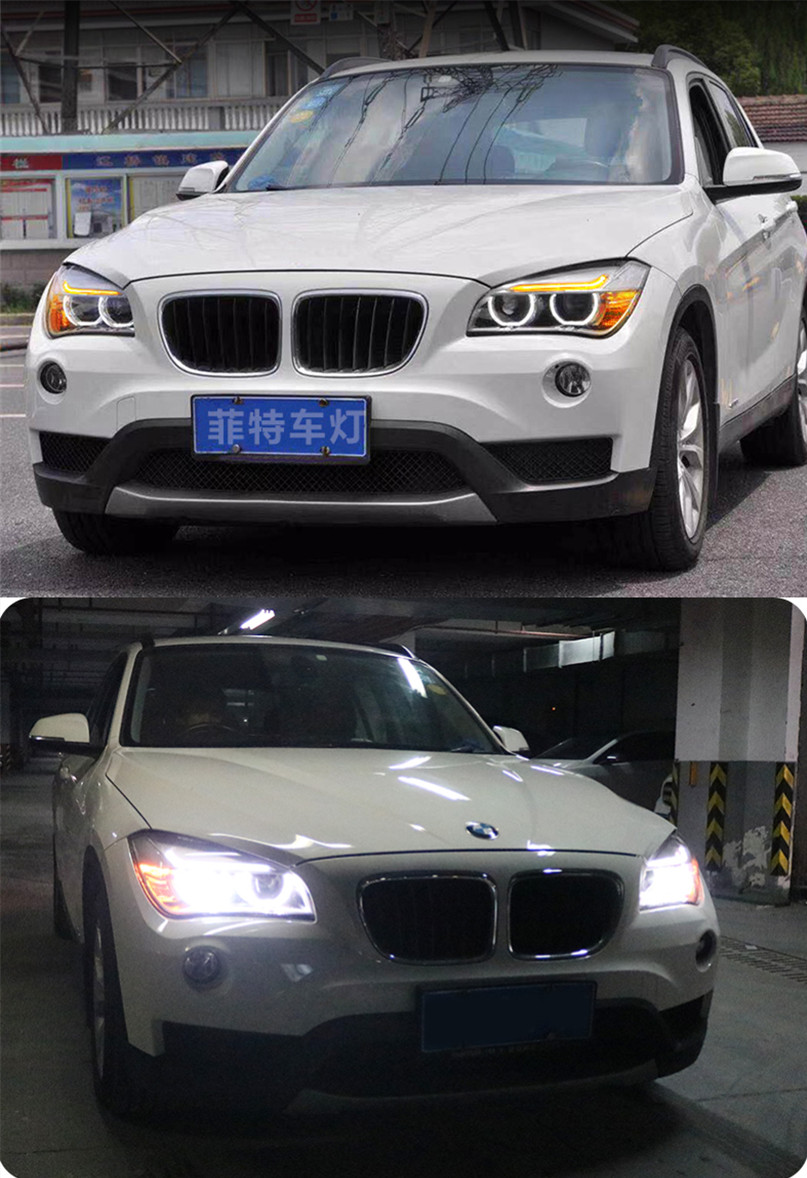 Car Accessory for BMW X1 E84 20 12-20 15 LED Head Lights Fog Lights Day Running Light Highlight Turn Signal Headlights