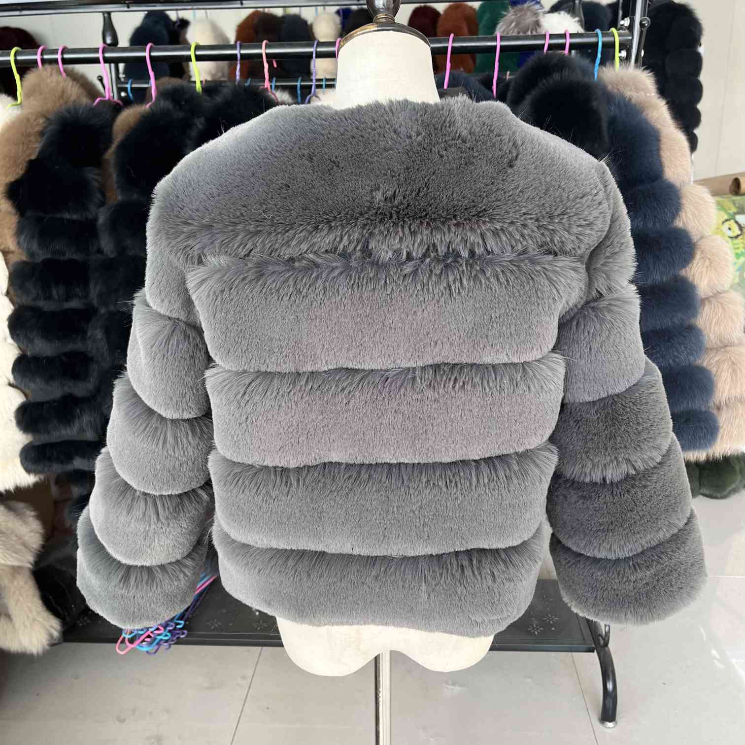 Women's Fur Faux Fluffy Coat Women Winter Jacket Fashion Thick Warm Overcoat Coats Female Casual Party Over 220928