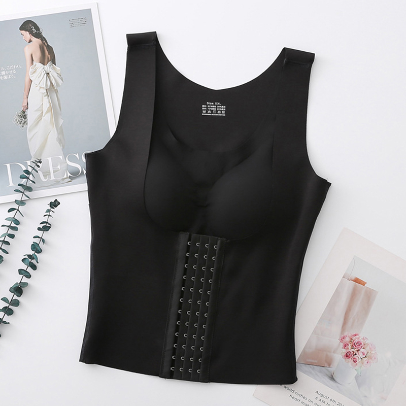 Women's Shapers Women Shapewear Padded Tummy Control Tank Top Corset Slimming Camisole Sheath Body Shaper Bra Posture Corrector Compression Vest 