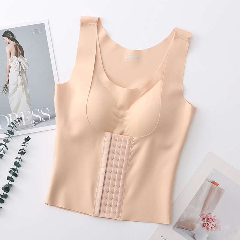 Women's Shapers Women Shapewear Padded Tummy Control Tank Top Corset Slimming Camisole Sheath Body Shaper Bra Posture Corrector Compression Vest 