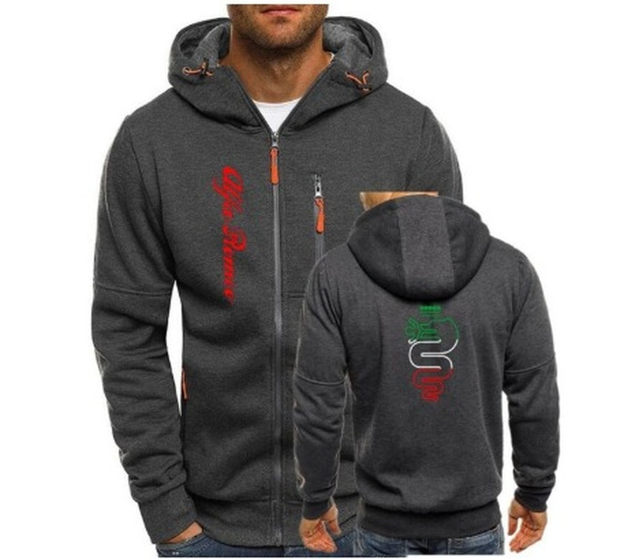 Mens Jackets Men Wear alfa romeo Printed Hoodie MenS Drawstring Leisure Slim Jacket Cardigan tracksuit Coat Sweatshirts 220928