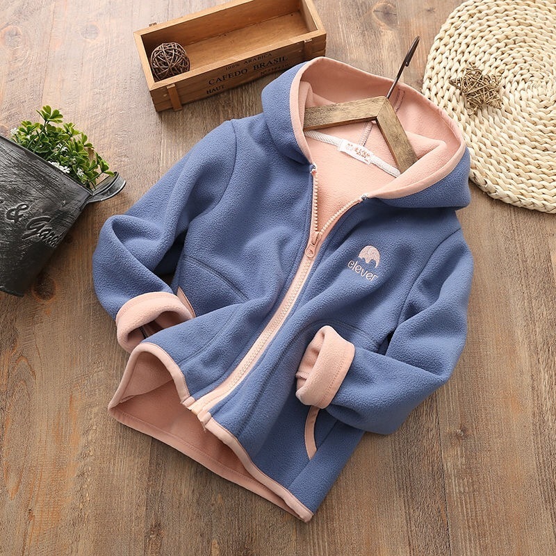 Jackets Kids Girls Coats Autumn Winter Soft Polar Fleece Hoodies Boys Coat Warm Children Outwear Teenagers 7 8 9 10 Years 220928