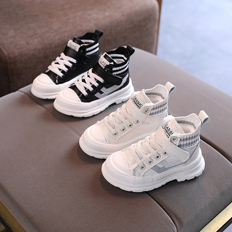 Boots Kids Casual Shoes Autumn Winter Warm Ankle Children Boots Boys Fashion Leather Soft Antislip Girl Sport Running Shoes 220927