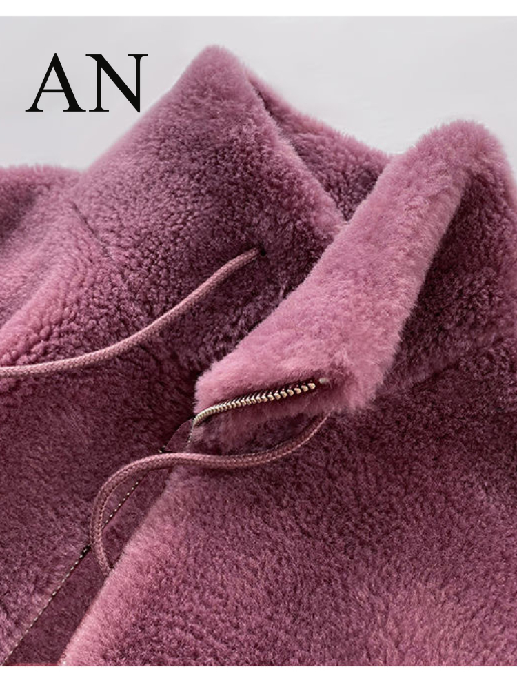 Women's Fur Faux Coat Short Thickened Stand Collar Fashion Double-sided Velvet Winter Women 220928