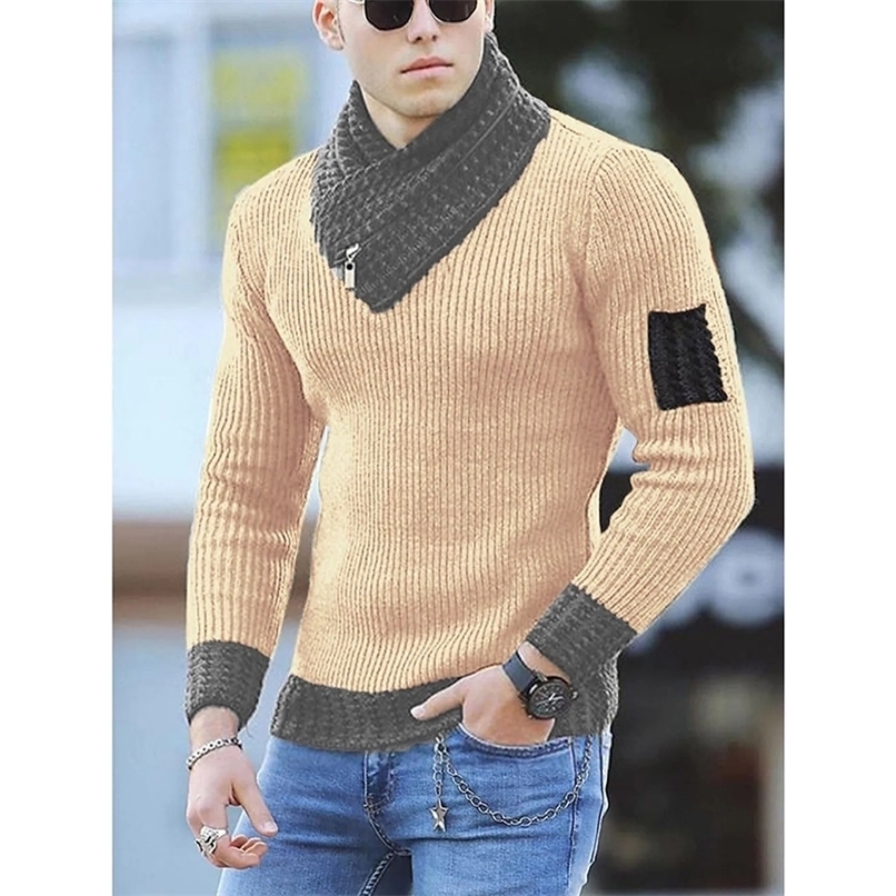 Men's Sweaters Sweater Turtleneck Men Winter Fashion Vintage Style Sweater Male Slim Fit Warm Pullovers Knitted Wool Sweaters Thick Top Men 22092