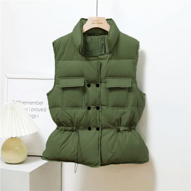 Women's Vests Winter Down Women Short Windbreaker Lightweight Coat Warm Waistcoat Female White Duck Sleeveless Jacket 220928