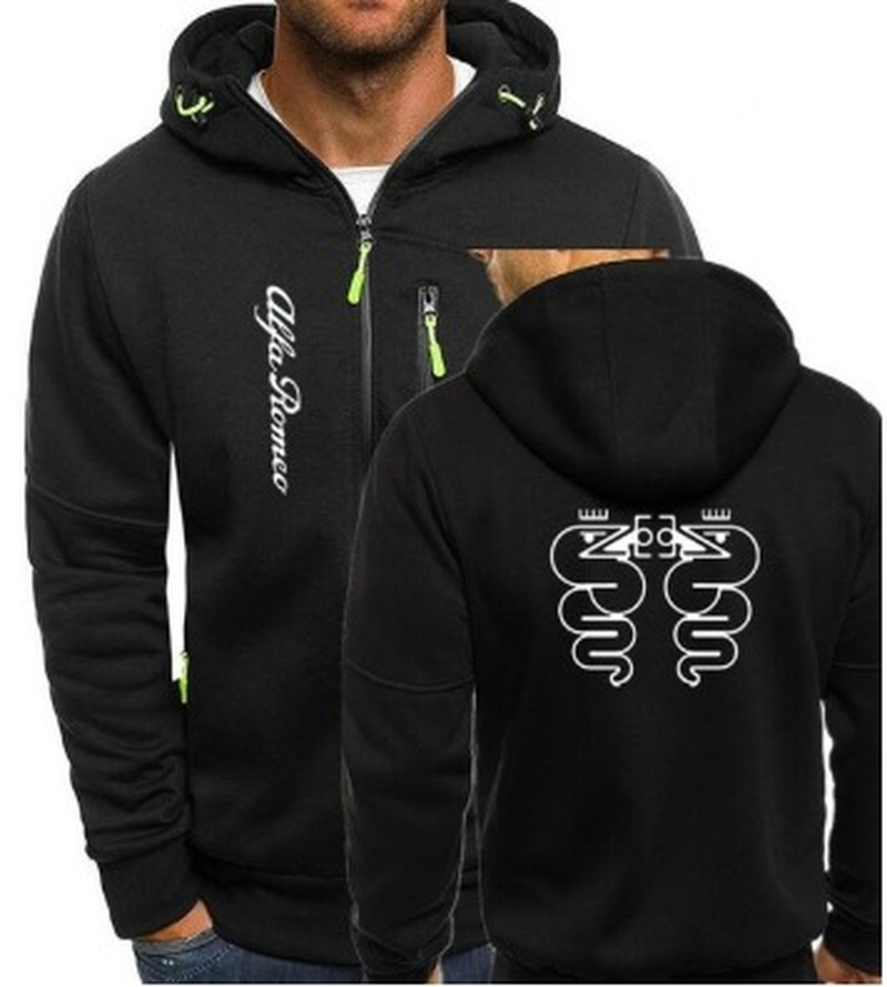 Mens Jackets Men Wear alfa romeo Printed Hoodie MenS Drawstring Leisure Slim Jacket Cardigan tracksuit Coat Sweatshirts 220928