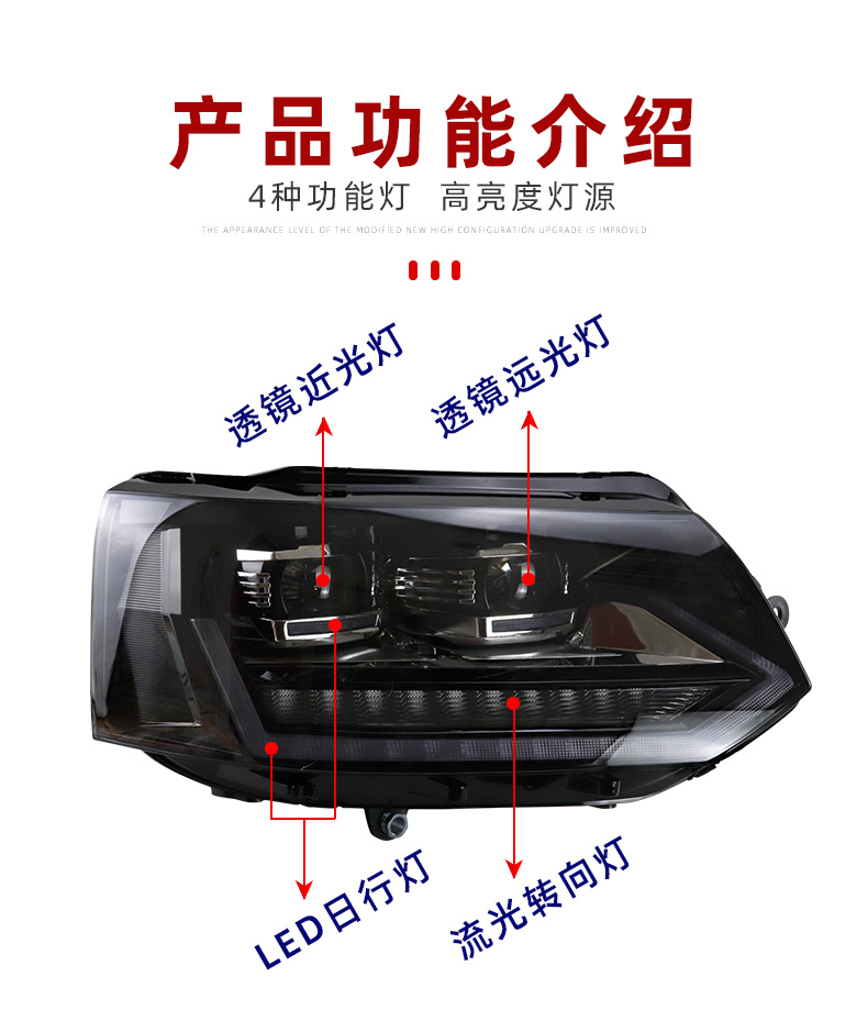 Car Lights for VW Multivan T5 LED Headlight Projector Lnes 20 14-20 19 Head Lamp Animation Dynamic Signal DRL Auto Accessories