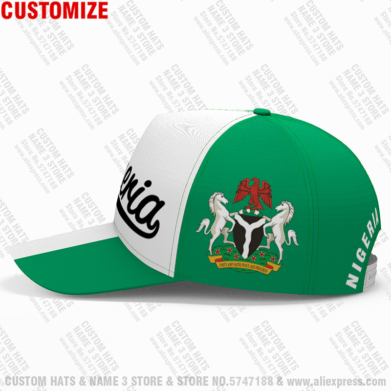 Ball Caps Nigeria Baseball Cap Free 3d Custom Made Name Team Ng Hat Nga Country Travel Federal Nigerian Nation Republic Flag Headgear 220928