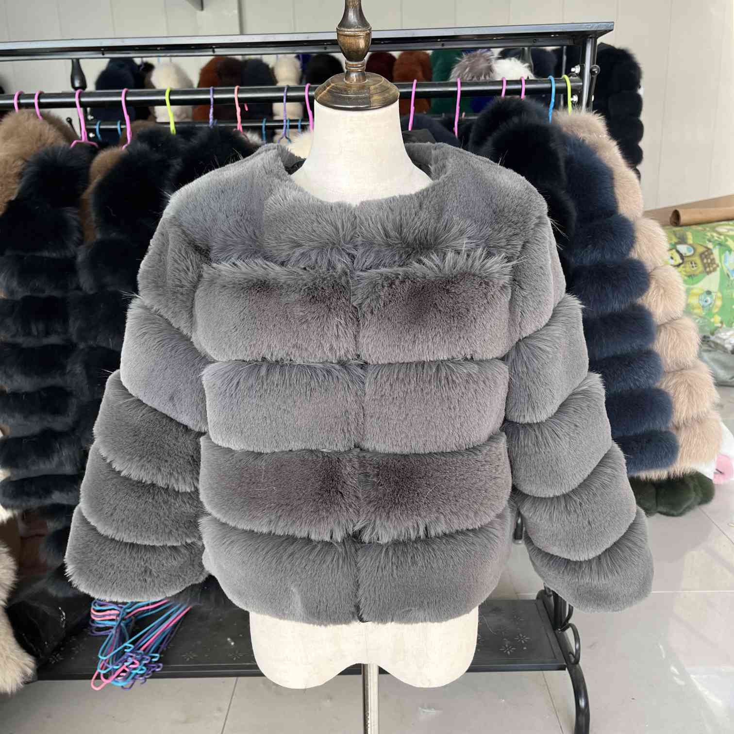 Women's Fur Faux Fluffy Coat Women Winter Jacket Fashion Thick Warm Overcoat Coats Female Casual Party Over 220928